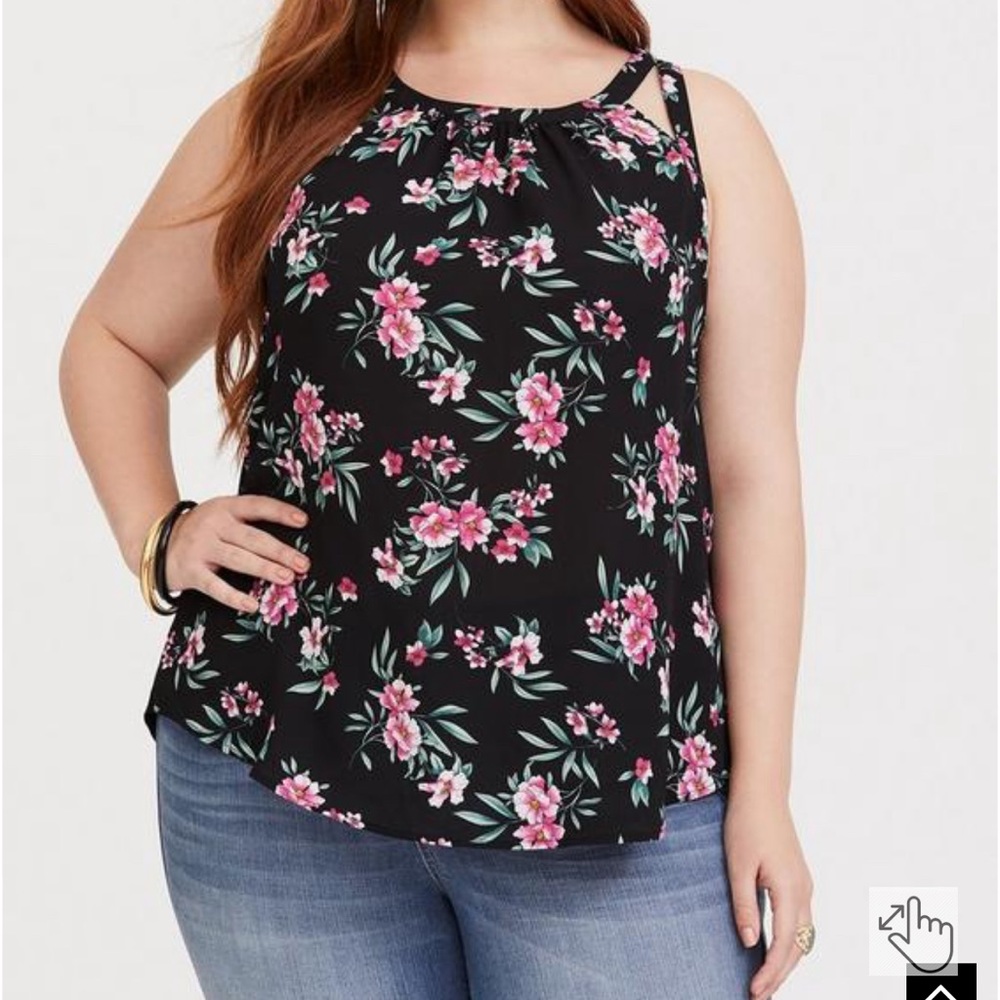 Georgette black floral